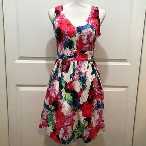 Milly x DesigNation Bright Floral Print Dress